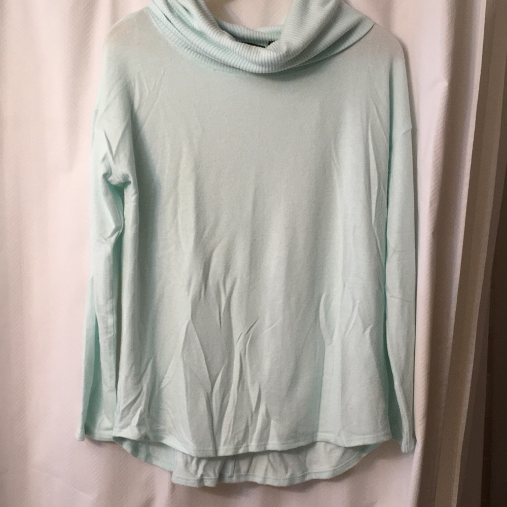 Mint Green Cowl Neck Sweater